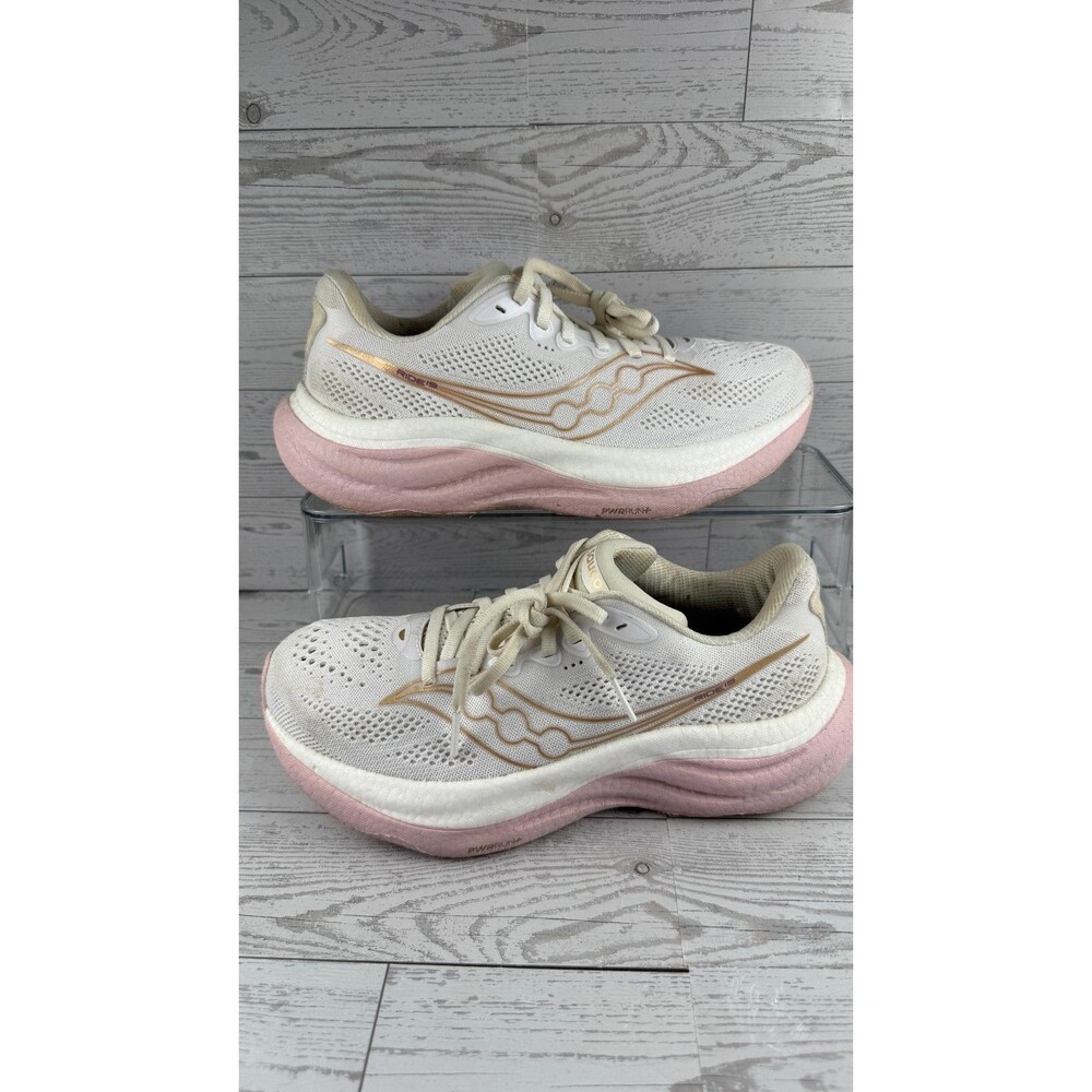 Saucony Ride 19 S11055-151 Pink 7B Women's Round Toe Sneakers Running Shoes #849